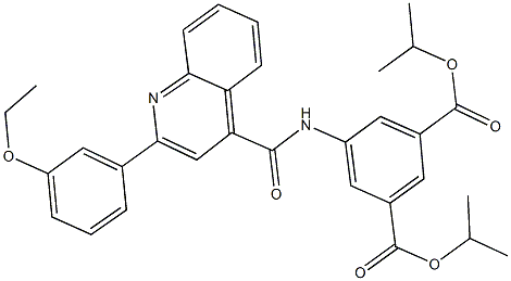 diisopropyl 5-({[2-(3-ethoxyphenyl)-4-quinolinyl]carbonyl}amino)isophthalate Structural