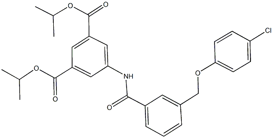 diisopropyl 5-({3-[(4-chlorophenoxy)methyl]benzoyl}amino)isophthalate Structural