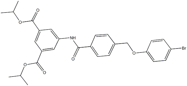 diisopropyl 5-({4-[(4-bromophenoxy)methyl]benzoyl}amino)isophthalate Structural