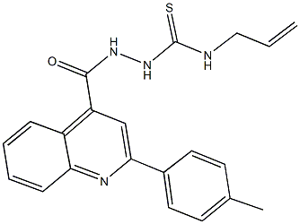 N-allyl-2-{[2-(4-methylphenyl)-4-quinolinyl]carbonyl}hydrazinecarbothioamide Structural