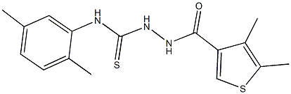 N-(2,5-dimethylphenyl)-2-[(4,5-dimethyl-3-thienyl)carbonyl]hydrazinecarbothioamide Structural