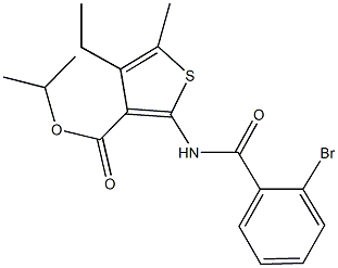 isopropyl 2-[(2-bromobenzoyl)amino]-4-ethyl-5-methyl-3-thiophenecarboxylate Structural