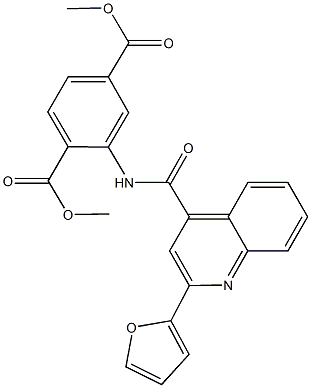 dimethyl 2-({[2-(2-furyl)-4-quinolinyl]carbonyl}amino)terephthalate Structural