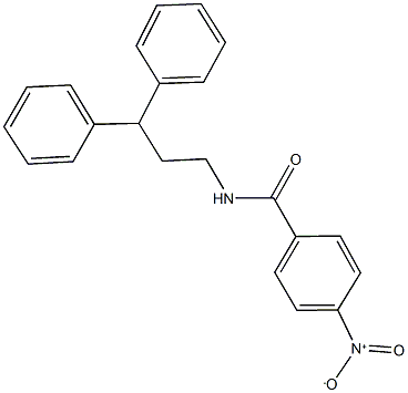 N-(3,3-diphenylpropyl)-4-nitrobenzamide Structural