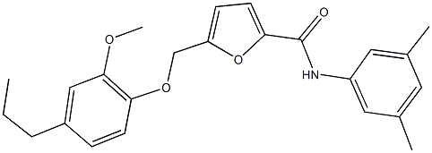 N-(3,5-dimethylphenyl)-5-[(2-methoxy-4-propylphenoxy)methyl]-2-furamide Structural