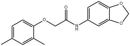 N-(1,3-benzodioxol-5-yl)-2-(2,4-dimethylphenoxy)acetamide Structural