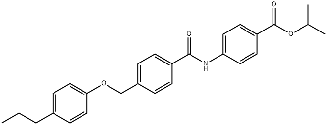isopropyl 4-({4-[(4-propylphenoxy)methyl]benzoyl}amino)benzoate Structural