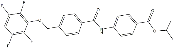 isopropyl 4-({4-[(2,3,5,6-tetrafluorophenoxy)methyl]benzoyl}amino)benzoate Structural