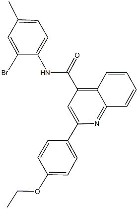 N-(2-bromo-4-methylphenyl)-2-(4-ethoxyphenyl)-4-quinolinecarboxamide Structural