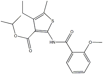 isopropyl 4-ethyl-2-[(2-methoxybenzoyl)amino]-5-methyl-3-thiophenecarboxylate Structural
