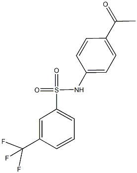 N-(4-acetylphenyl)-3-(trifluoromethyl)benzenesulfonamide Structural