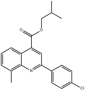 isobutyl 2-(4-chlorophenyl)-8-methyl-4-quinolinecarboxylate Structural