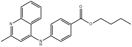 butyl 4-[(2-methyl-4-quinolinyl)amino]benzoate Structural