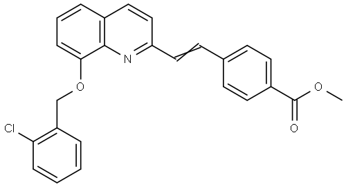 methyl 4-(2-{8-[(2-chlorobenzyl)oxy]-2-quinolinyl}vinyl)benzoate Structural