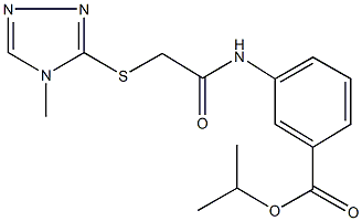 isopropyl 3-({[(4-methyl-4H-1,2,4-triazol-3-yl)sulfanyl]acetyl}amino)benzoate Structural