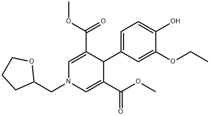 dimethyl 4-(3-ethoxy-4-hydroxyphenyl)-1-(tetrahydro-2-furanylmethyl)-1,4-dihydro-3,5-pyridinedicarboxylate Structural