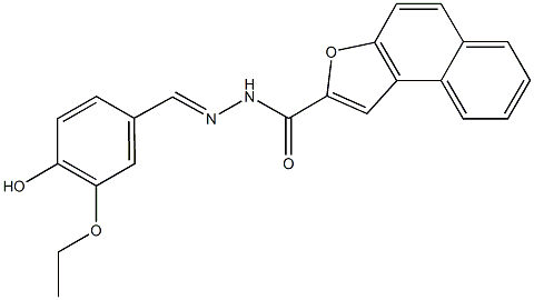 N'-(3-ethoxy-4-hydroxybenzylidene)naphtho[2,1-b]furan-2-carbohydrazide Structural