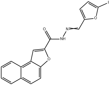 N'-[(5-iodo-2-furyl)methylene]naphtho[2,1-b]furan-2-carbohydrazide Structural