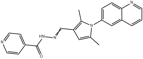 N'-{[2,5-dimethyl-1-(6-quinolinyl)-1H-pyrrol-3-yl]methylene}isonicotinohydrazide Structural