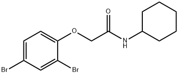 N-cyclohexyl-2-(2,4-dibromophenoxy)acetamide Structural