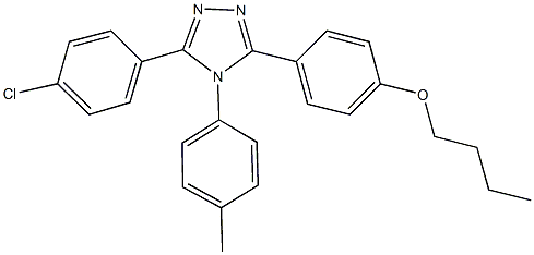 butyl 4-[5-(4-chlorophenyl)-4-(4-methylphenyl)-4H-1,2,4-triazol-3-yl]phenyl ether Structural