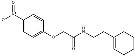 N-(2-cyclohex-1-en-1-ylethyl)-2-{4-nitrophenoxy}acetamide Structural