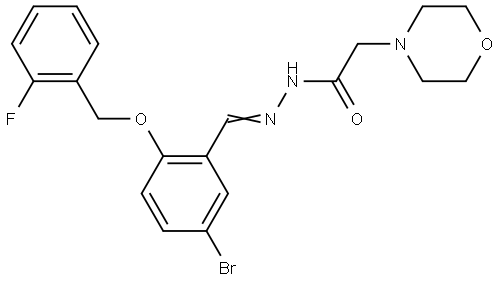 N'-{5-bromo-2-[(2-fluorobenzyl)oxy]benzylidene}-2-(4-morpholinyl)acetohydrazide Structural
