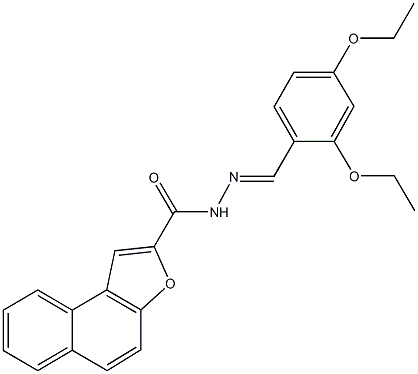 N'-(2,4-diethoxybenzylidene)naphtho[2,1-b]furan-2-carbohydrazide Structural