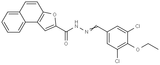 N'-(3,5-dichloro-4-ethoxybenzylidene)naphtho[2,1-b]furan-2-carbohydrazide Structural