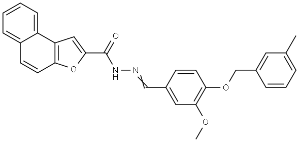 N'-{3-methoxy-4-[(3-methylbenzyl)oxy]benzylidene}naphtho[2,1-b]furan-2-carbohydrazide Structural
