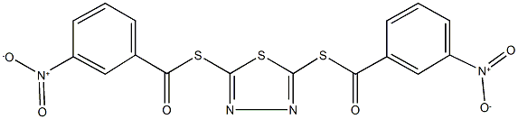 S-[5-({3-nitrobenzoyl}sulfanyl)-1,3,4-thiadiazol-2-yl] 3-nitrobenzenecarbothioate Structural