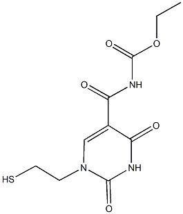 ethyl [1-(2-mercaptoethyl)-2,4-dioxo-1,2,3,4-tetrahydropyrimidin-5-yl]carbonylcarbamate Structural