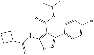 isopropyl 4-(4-bromophenyl)-2-[(cyclobutylcarbonyl)amino]-3-thiophenecarboxylate Structural