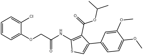 isopropyl 2-{[(2-chlorophenoxy)acetyl]amino}-4-(3,4-dimethoxyphenyl)-3-thiophenecarboxylate Structural
