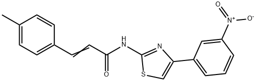 N-(4-{3-nitrophenyl}-1,3-thiazol-2-yl)-3-(4-methylphenyl)acrylamide Structural