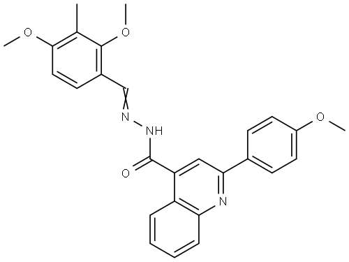 N'-(2,4-dimethoxy-3-methylbenzylidene)-2-(4-methoxyphenyl)-4-quinolinecarbohydrazide Structural