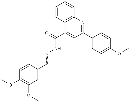 N'-(3,4-dimethoxybenzylidene)-2-(4-methoxyphenyl)-4-quinolinecarbohydrazide Structural