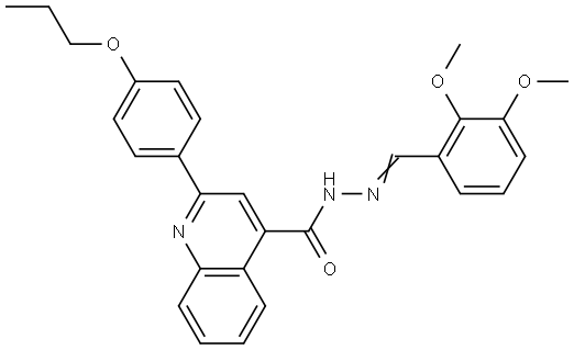 N'-(2,3-dimethoxybenzylidene)-2-(4-propoxyphenyl)-4-quinolinecarbohydrazide Structural