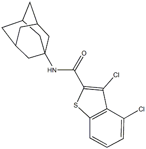 N-(1-adamantyl)-3,4-dichloro-1-benzothiophene-2-carboxamide Structural