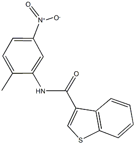N-{5-nitro-2-methylphenyl}-1-benzothiophene-3-carboxamide Structural