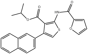 isopropyl 2-(2-furoylamino)-4-(2-naphthyl)-3-thiophenecarboxylate Structural