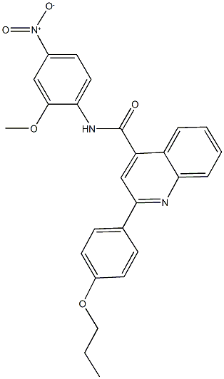 N-{4-nitro-2-methoxyphenyl}-2-(4-propoxyphenyl)-4-quinolinecarboxamide Structural