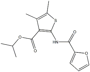 isopropyl 2-(2-furoylamino)-4,5-dimethyl-3-thiophenecarboxylate Structural