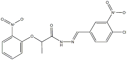 N'-{4-chloro-3-nitrobenzylidene}-2-{2-nitrophenoxy}propanohydrazide Structural