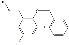 2-(benzyloxy)-5-bromo-3-iodobenzaldehyde oxime Structural