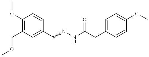 N'-[4-methoxy-3-(methoxymethyl)benzylidene]-2-(4-methoxyphenyl)acetohydrazide Structural