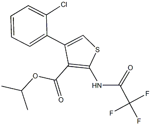 isopropyl 4-(2-chlorophenyl)-2-[(trifluoroacetyl)amino]thiophene-3-carboxylate Structural