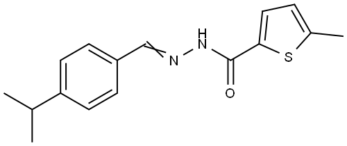 N'-(4-isopropylbenzylidene)-5-methyl-2-thiophenecarbohydrazide Structural