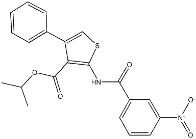 isopropyl 2-({3-nitrobenzoyl}amino)-4-phenylthiophene-3-carboxylate Structural