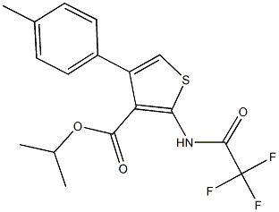 isopropyl 4-(4-methylphenyl)-2-[(trifluoroacetyl)amino]thiophene-3-carboxylate Structural